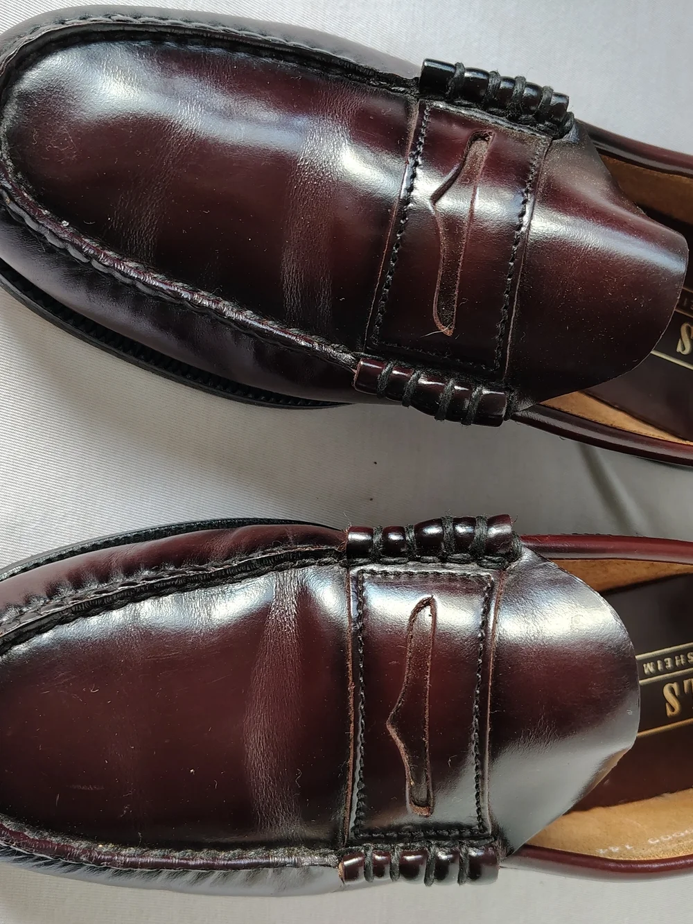 Florsheim FLS Men's Leather Penny Loafers Burgundy Oxblood Slip On Size 11 D